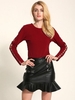 Lztlylzt Women Casual Hollow O-neck Long Sleeve T-shirt