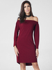 Lztlylzt Women Sexy Off-shoulder Long Sleeve Mini Dress