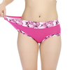 M-L Women Cosy Floral Printed Mid Waist Panties Bamboo Fiber Breathable Underwear
