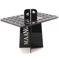 MAANGE 42 Holes Black Acrylic Holder Nail Art Makeup Brushes Dryer Organizer Stand