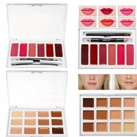 Makeup Palette 12 Colors Concealer Face Contour Cream 6 Colors Lipstick Lip Gloss Cosmetic