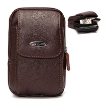 Man 6 Inch PU Waist Bag Purse Phone Wallet For Iphone Samsung Xiaomi Redmi