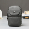 Man PU Running Waist Bag Hook Crossbody Bag Hanging Neck Phone Bag