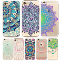 Mandala Soft TPU Phone Cases For iphone 7 Plus 6 6s 5 Creative Mobile Phone Protective Cover