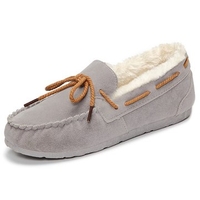 Mary Jane Suede Slip On Bowknot Flat Keep Warm Fur Lining Shoes