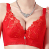 Massage Magnetic Therapy Gather Embroidery Adjustable Push Up Bras
