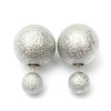 Matte Wrinkle Double Sides Round Ball Stud Earrings