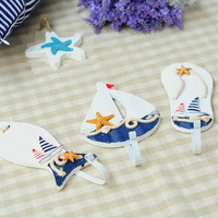 Mediterranean Style Pothook Nautical Hat Clothes Home Wall Hooks Hangers Hanging Decoration