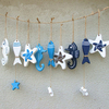 Mediterranean Style Wooden Fish Star Dolphin Hanging Nautical Decor Boat Ship Beach Wall Ornament