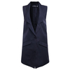 Medium Long Vest Waistcoat Slim Fit Single Breasted Solid Color Casual Neutral Style For Men