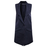Medium Long Vest Waistcoat Slim Fit Single Breasted Solid Color Casual Neutral Style For Men