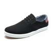Men Black Canvas Stripe Star Lace Up Sport Casual Shoes