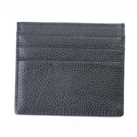 Men Black Casual Genuine Leather Small Card Bag