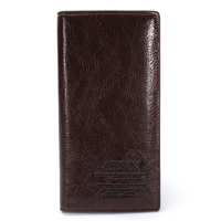 Men Black Coffee Casual Business Long Wallet Leisure Cards Cash Coins Purse