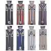 Men Boys Stripe Elastic Suspender Y-Back Adjustabel Clips Pants Accessories
