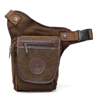 Men Breathable Canvas Patchwork Chest Pack Crossbody Bag