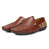 Men British Style Leather Splicing Loafers Flat Slip On Casual Doug Shoes