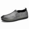 Men British Style Retro Stitching Low-top Elastic Panels Slip-on Casual Shoes