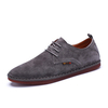 Men British Style Suede Pointed Toe Soft Sole Lace Up Casual Oxford Shoes