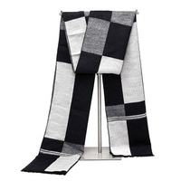 Men Brushed Grid Plaid Soft Casual Scarves Warm Winter Scarf Shawls Wraps