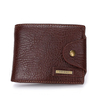 Men Business Casual Genuine Leather Black Coffee Short Wallet Purse Card Holders