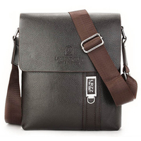 Men Business Casual PU Waterproof Shoulder Crossbody Messenger Bag Briefcase