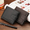 Men Business Genuine Leather Black Coffee Retro zipper Wallet Money Bag
