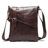 Men Business Genuine Leather Casual Khaki Coffee Black Shoulder Crossbody Bag