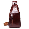 Men Business Genuine Leather Chest Bag Shoulder Bags Crossbody Bags