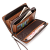 Men Business PU Leather Portable Bag Zipper Wallet Phone Bags For iPhone Samsung Xiaomi Huawei