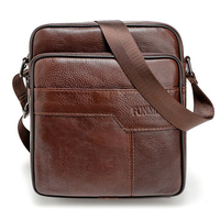Men Business Retro Genuine Leather Shoulder Bag Crossbody Bag