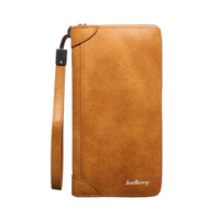 Men Business Vintage Long Zipper Wallet Casual Phone Cards Cash Purse