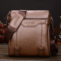 Men Business Vintage Multi-pocket Comfortable PU Leather Shoulder Bags Crossbody Bags