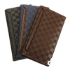 Men Business Vintage PU Leather Plaid Wallet Purse Card Holder