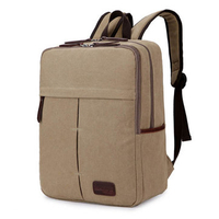 Men Canvas 15 Inch Retro Laptop Backpack Outdoor Travel Casual Student Backpack