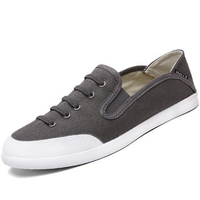 Men Canvas Breathable Flat Slip On Lazy Loafers Casual Plimsolls