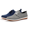 Men Canvas Breathable Pure Color Flat Lace Up Casual Oxford Shoes