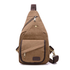 Men Canvas Capacity Chest Bag Durable Outdoor Sports Crossbody Bag