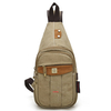 Men Canvas Casual Chest Bags Shoulder Bags Outdoor Sports Crossbody Bags