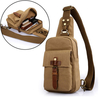 Men Canvas Casual Outdoor Black Army Green Sport Crossbody Chest Bag