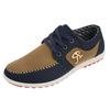 Men Canvas Color Blocking Breathable Flat Lace Up Sport Casual Shoes