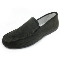 Men Canvas Dark Color Slip On Soft Light Flat Loafers