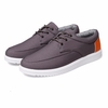 Men Canvas Lace Up Casual Sport Color Match Stripe Shoes