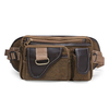 Men Canvas Sport Outdoor Casual Zipper Chest Waist Bags