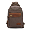 Men Canvas Vintage Rucksack Military Shoulder School Hiking Backpacks Chest Bags