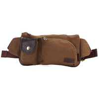 Men Canvas Waist Bags Pocket Outdoors Casual Chest Bags