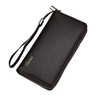 Men Casual Business Zipper Long Wallet Cash Coins Cards Holder Purse