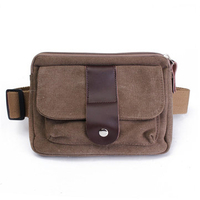 Men Casual Canvas Small Outdoor Sport Waist Bag Cards Phone Bags