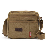 Men Casual Canvas Vintage Multi-pocket Shoulder Bags Crossbody Bags