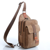 Men Casual Chest Bags Canvas Travel Sports Shoulder Bags Crossbody Bags